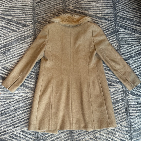 Banana Republic Wool Coat with Real Fur Collar XSP - Picture 8 of 16